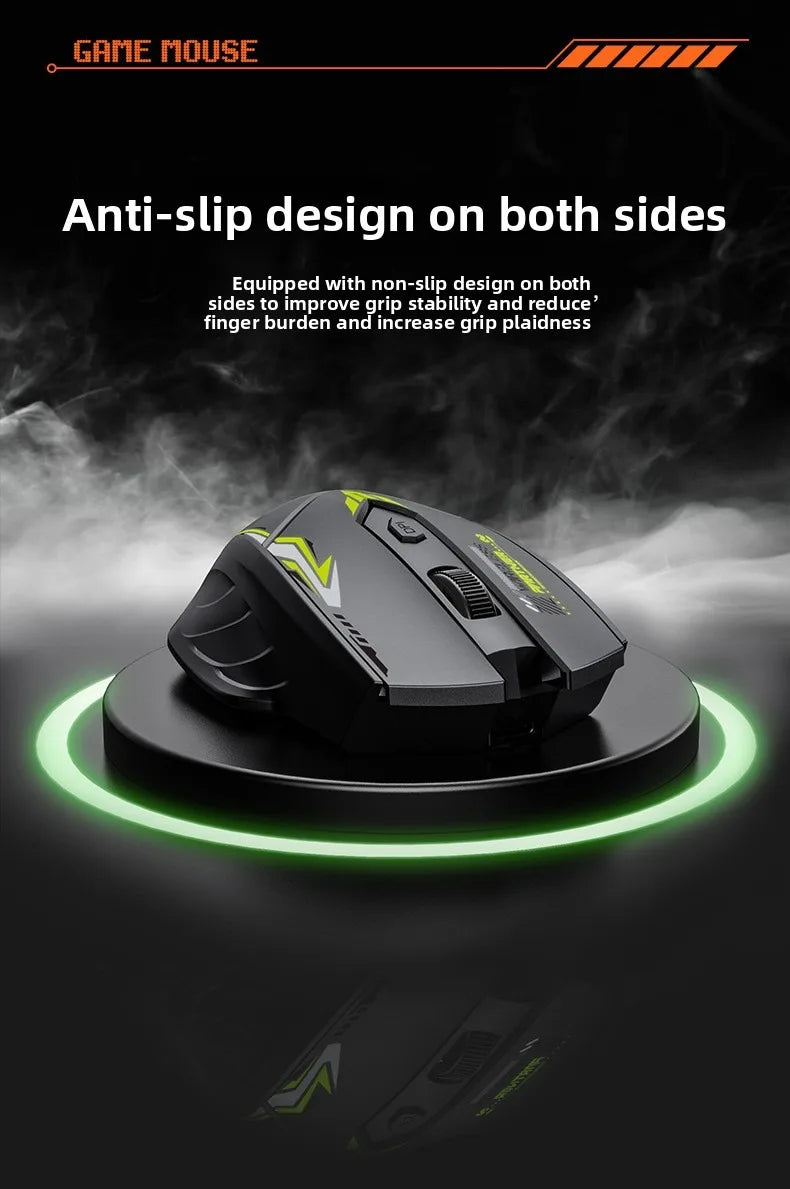 Ratón inalámbrico de modo Dual 2,4G, compatible con Bluetooth, recargable, brillante, silencioso, inalámbrico, para ordenador, PC y portátil