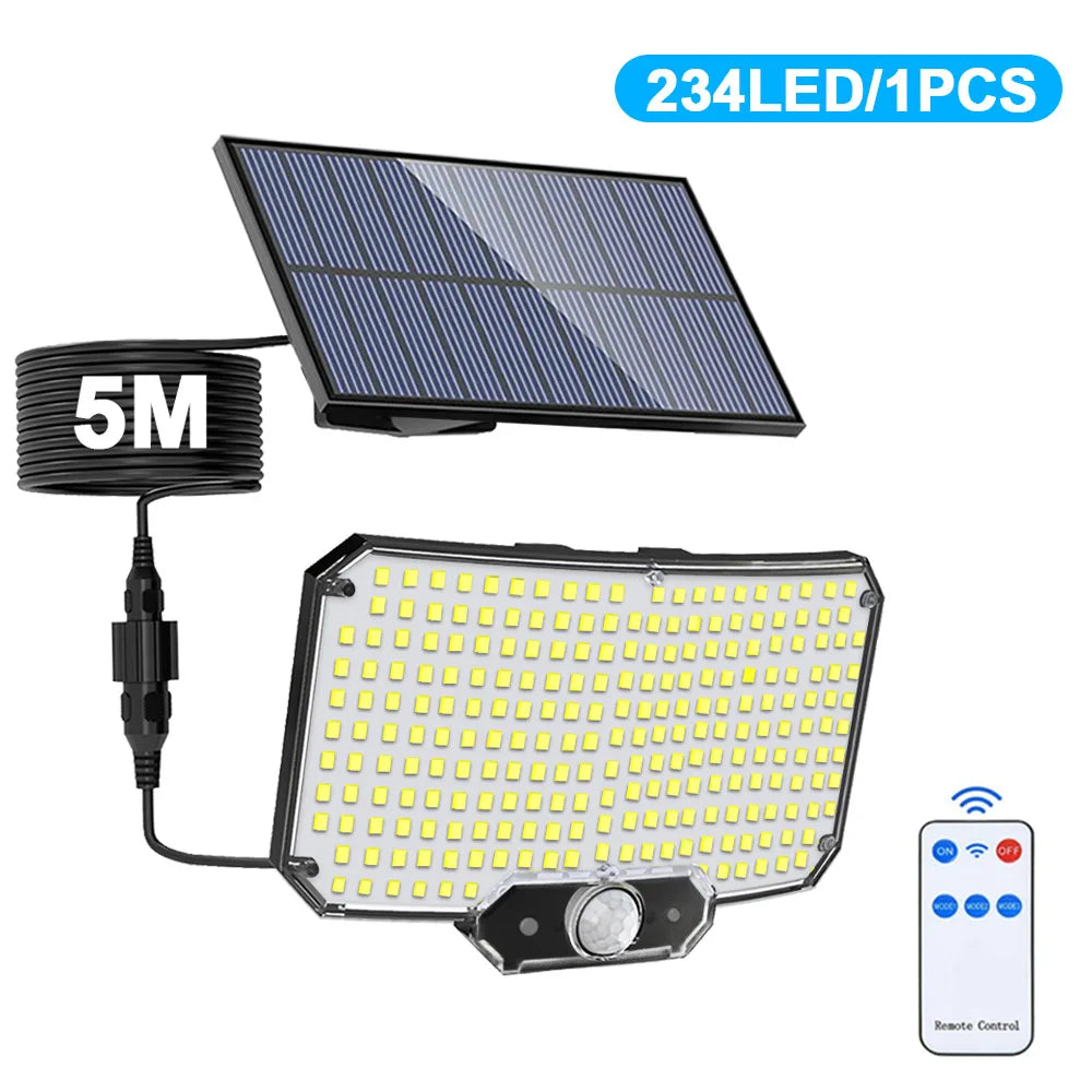 Luz Solar LED 278 Cuentas para Jardín con 3 Modos y Mando