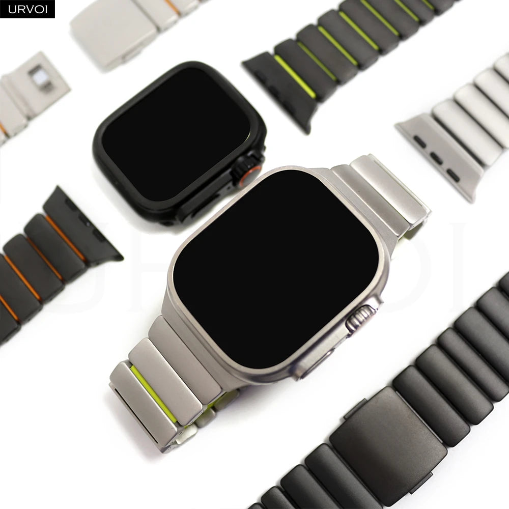 Correa URVOI Stratos Titanio para Apple Watch