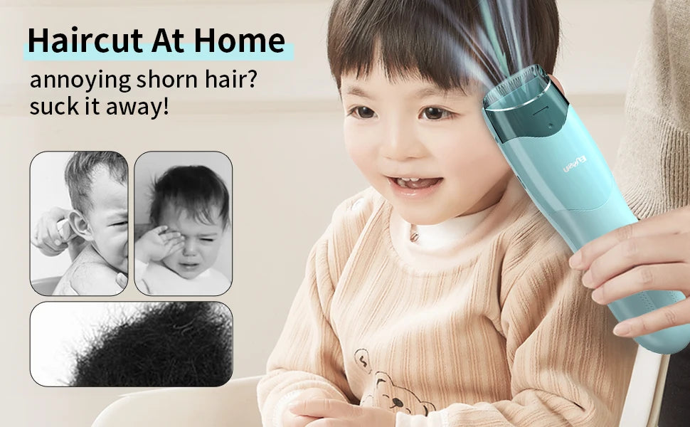 Cortapelos al vacío para niños y niños pequeños, recortador de pelo profesional, Kit de corte de pelo eléctrico, Máquina para cortar cabello recargable