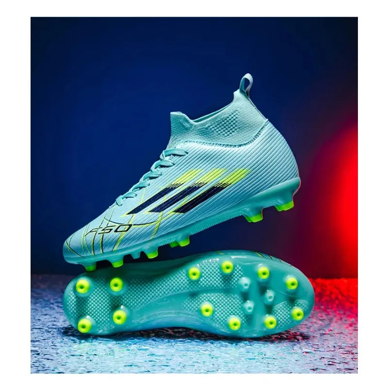 Botas de fútbol unisex de caña alta con cuello de calcetín transpirables