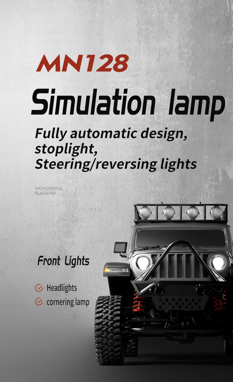 Buggy RC Crawler 4x4, Escala Completa con Luces LED