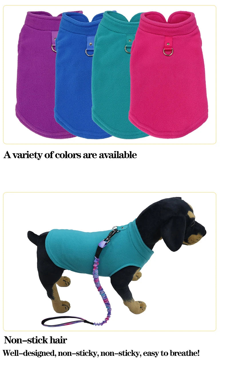 Chaleco de Lana para Perros y Gatos - Abrigo Cálido con Anillo en D