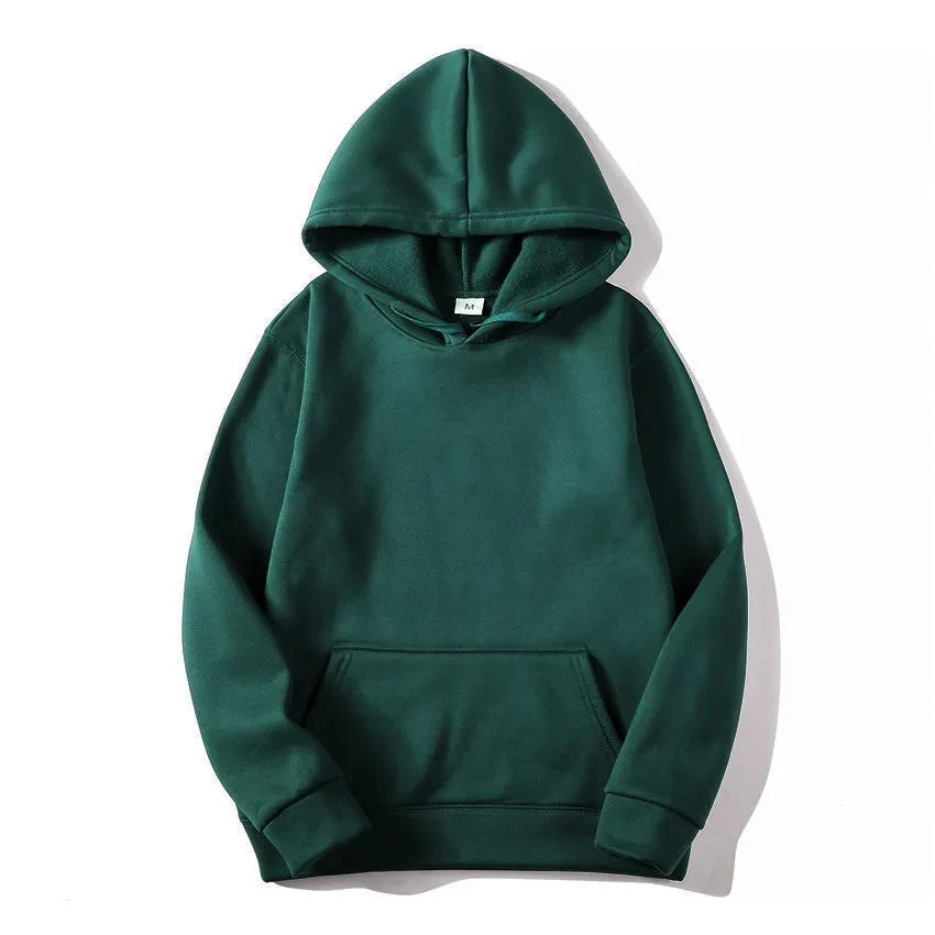 Sudadera con Capucha Casual para Hombre y Mujer, Color Sólido