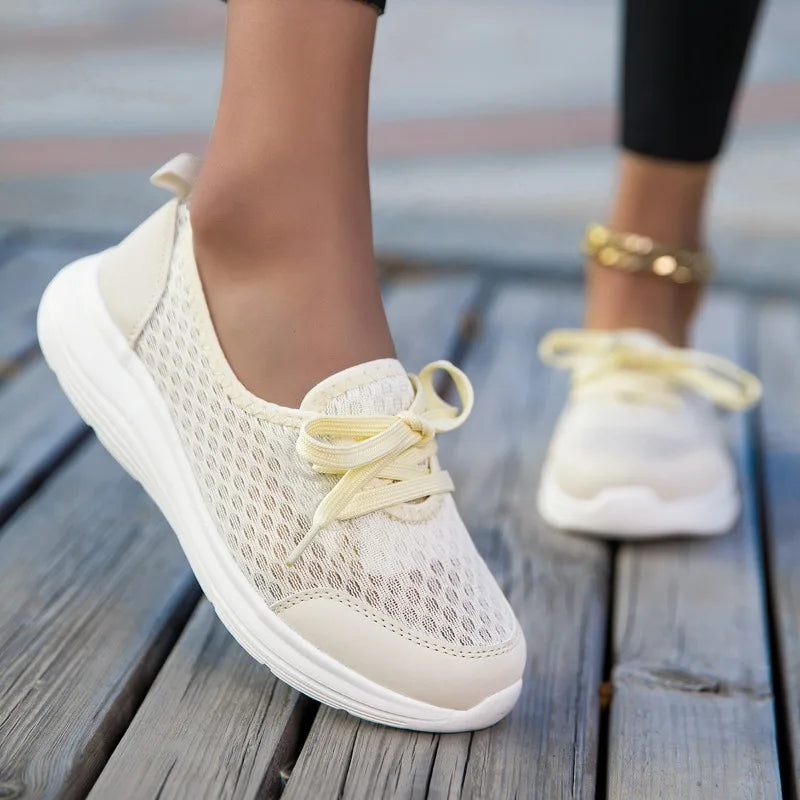 YRZL Zapatillas de deporte para mujer, zapatos informales sin cordones, malla transpirable, cómodos, suaves, mocasines clásicos para conducir, zapatos para mujer