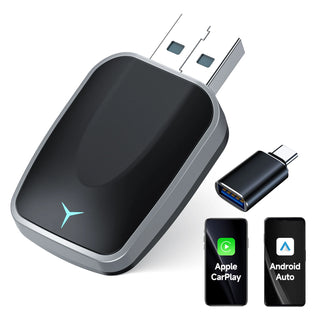 Adaptador CarPlay Inalámbrico 2 en 1 con Android Auto Plug and Play