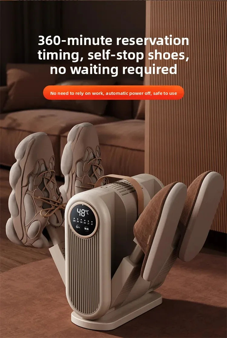 Secador de zapatos plegable, secador de zapatos y botas eléctrico portátil, Control de sincronización, desodorización para el hogar, calcetines, botas, calentador