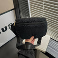 Bolso de Pecho para Mujer con Lana de Cordero, Gran Capacidad