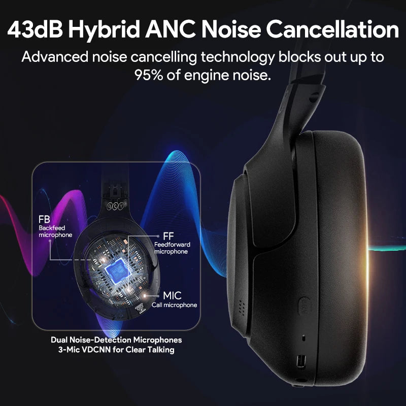 QCY H3 Auriculares ANC Bluetooth 5.4 60h