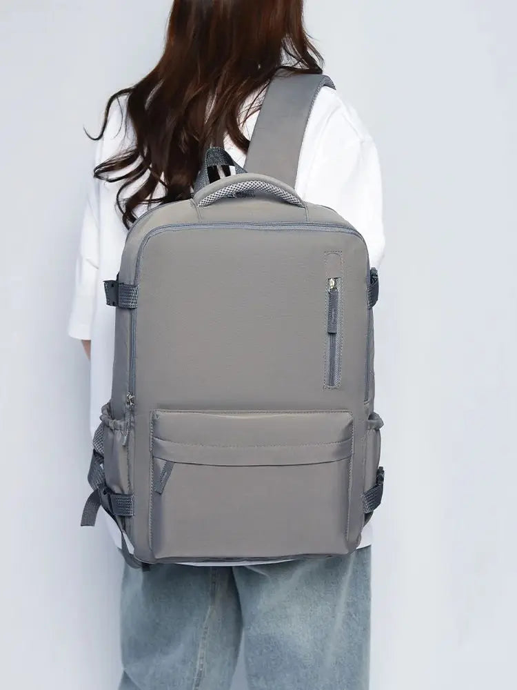 Juego de 2 piezas, 180 °     Mochila de Viaje con Apertura Completa y Bolsa de Aseo, Equipaje de Mano Ligero para Negocios, Escuela y Desplazamientos Diarios