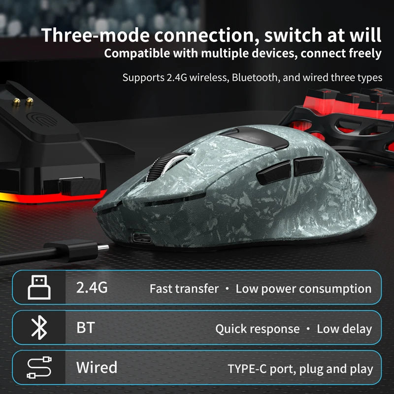 Ratón Inalámbrico Bluetooth Lenovo para Gaming, 35K DPI, Recargable USB-C