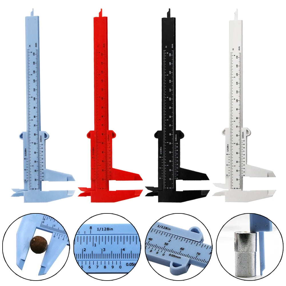 Calibrador Vernier de Plástico 0-150mm de Profundidad