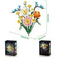 Bloques de Construcción de Ramo de Rosas, Modelo de Flor Botánica DIY, Decoración Creativa para el Hogar, Regalo para Ella, Mujeres y Adultas, Día de San Valentín, Día de la Madre
