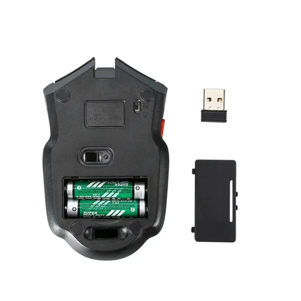 Ratón Inalámbrico 113, Ratón Óptico Inalámbrico de 2.4GHz con Receptor USB, Ratón Inalámbrico Portátil de 6 Botones para Computadoras Portátiles