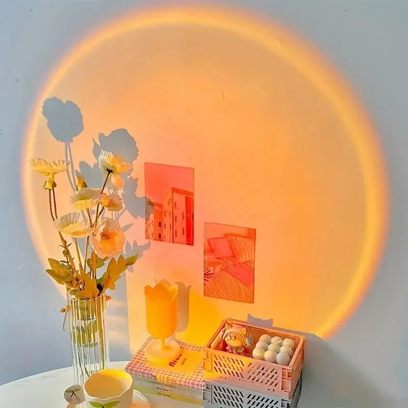 Lámpara de Proyección de Puesta de Sol USB para Decoración del Hogar