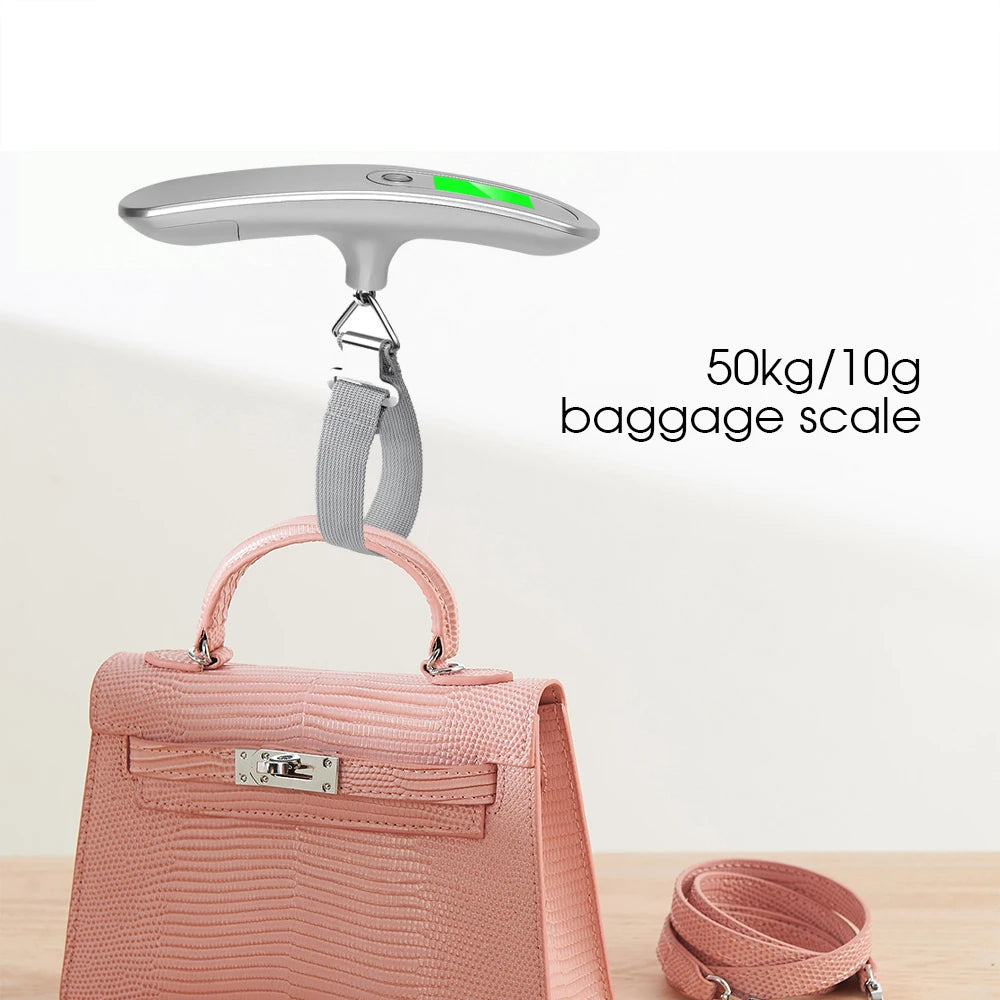 Báscula Colgante Digital para Equipaje 50KG con Retroiluminación