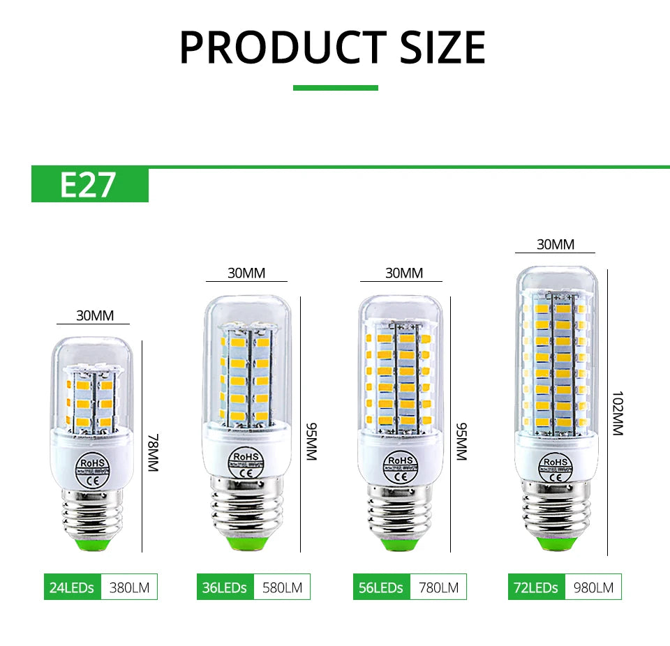 Bombilla LED de Maíz E27/E14 para el Hogar