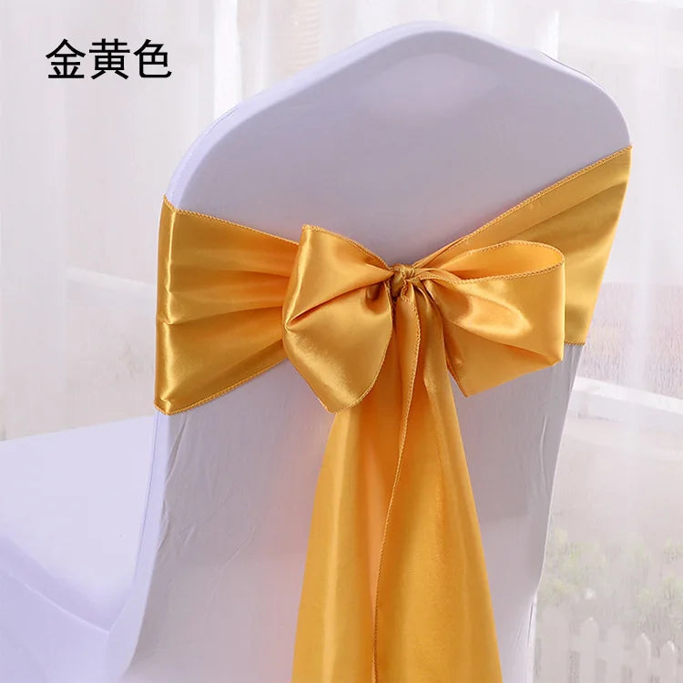 Fajas de Satén para Sillas Decoración de Boda x10