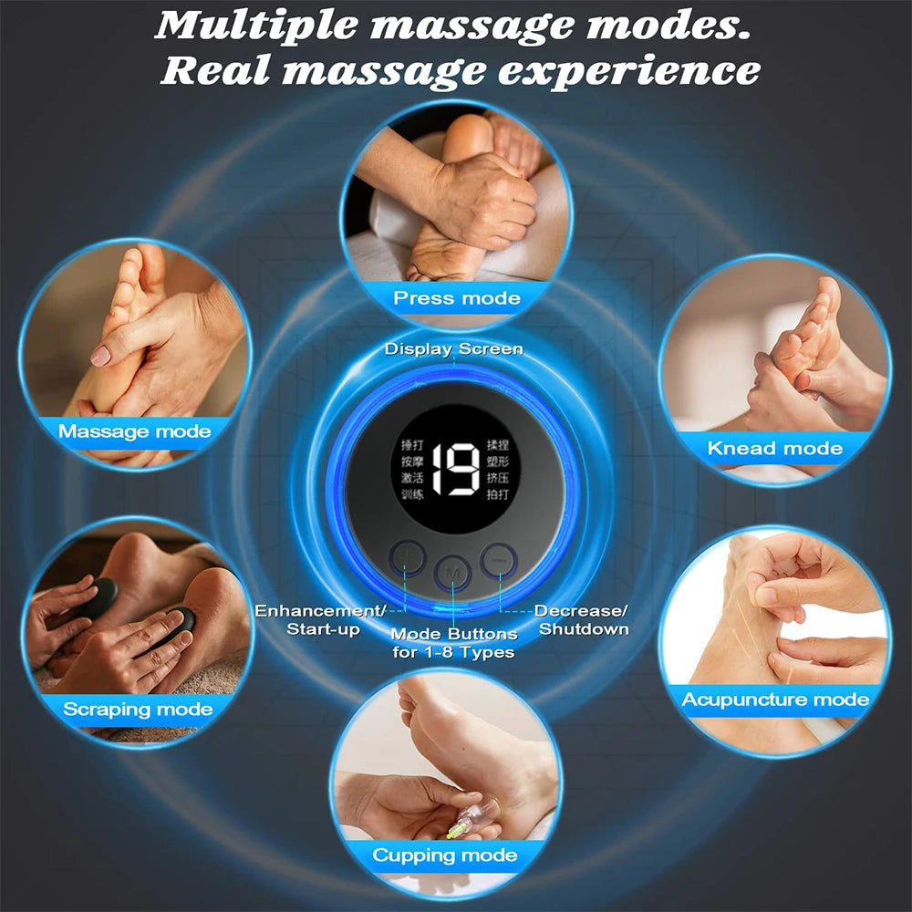 EMS-alfombrilla masajeadora de pies eléctrica TENS, almohadilla masajeadora de pies, estera de masaje plegable, Estimulación muscular, Fisioterapia, Terapia, Fisica Salud