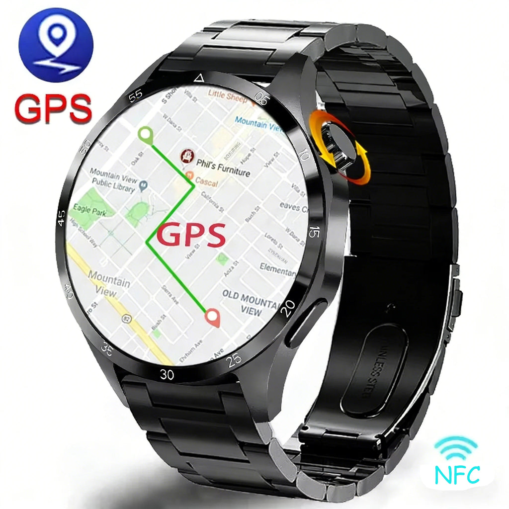Nuevo Reloj Inteligente GT4Pro 2026 para Android e iOS, con NFC, Rastreador GPS, Pantalla AMOLED HD de 360*360, Monitor de Ritmo Cardíaco, Llamadas Bluetooth