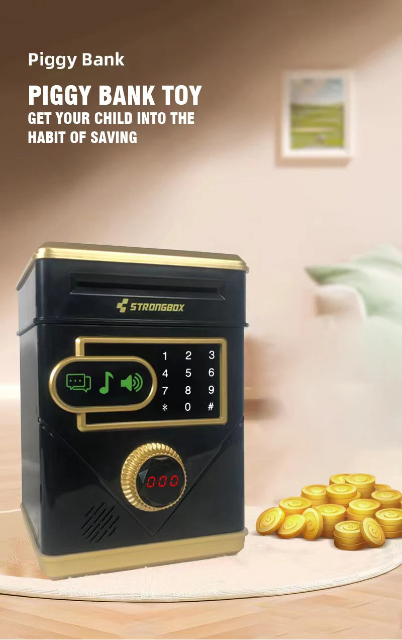 Hucha Electrónica con Pantalla Táctil y Contraseña para Niños