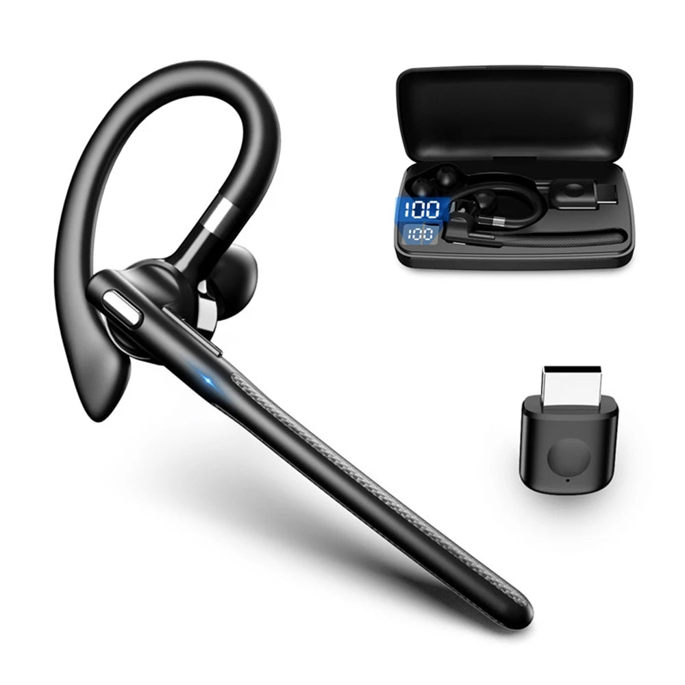YYK526 Auriculares Bluetooth con cancelación de ruido auriculares deportivos auriculares con pantalla Digital impermeables auriculares de un solo oído sobre la oreja ﻿