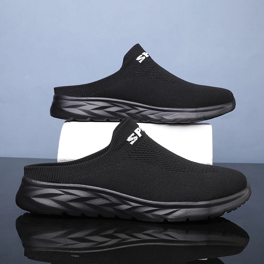 Zapatillas ligeras para hombre, zapatillas transpirables para hombre, zapatos casuales de moda, zapatos planos antideslizantes para hombre, zapatos planos sin cordones para exteriores de talla grande