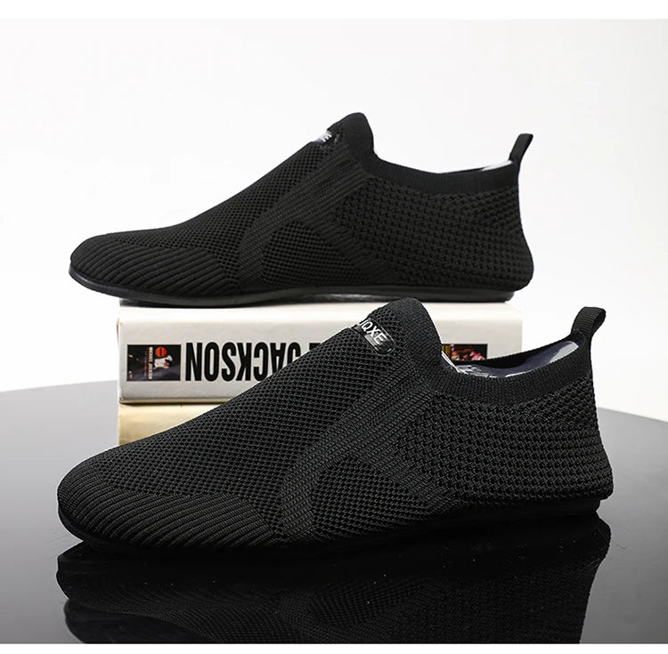 Zapatillas informales transpirables para hombre, zapatos ligeros sin cordones para caminar para hombre, mocasines flexibles antideslizantes para parejas, calzado suave de verano