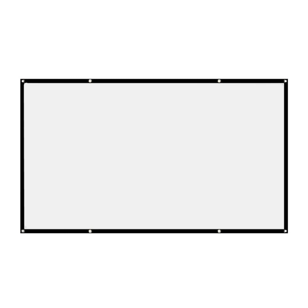 Pantalla de proyector Simple de alta definición para el hogar, cortina de proyección portátil antideslumbrante plegable, 60/72/84/100/120/150 pulgadas