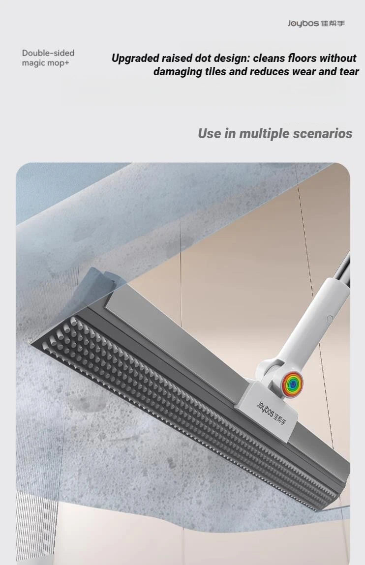 Escoba mágica de doble cara Joybos con raspador de silicona limpiavidrios, 30-50 cm