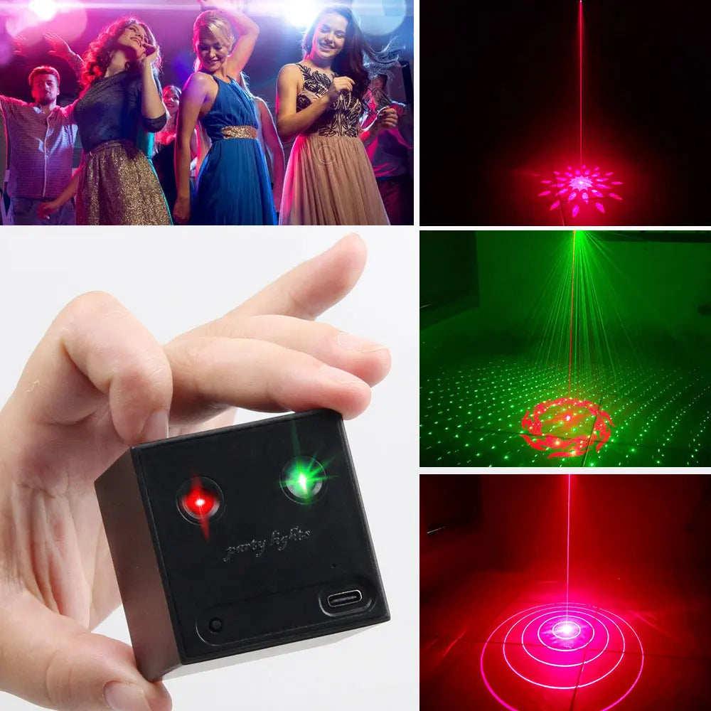 Mini Luces Láser Recargables para Fiesta x2