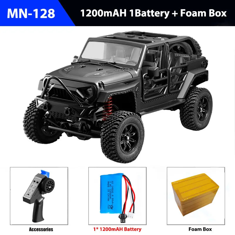Buggy RC Crawler 4x4, Escala Completa con Luces LED