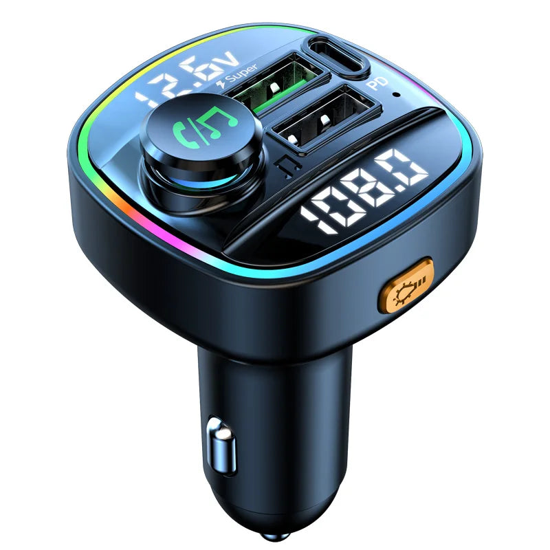 Transmisor FM Bluetooth 5.0 para Auto con Carga Rápida 22.5W