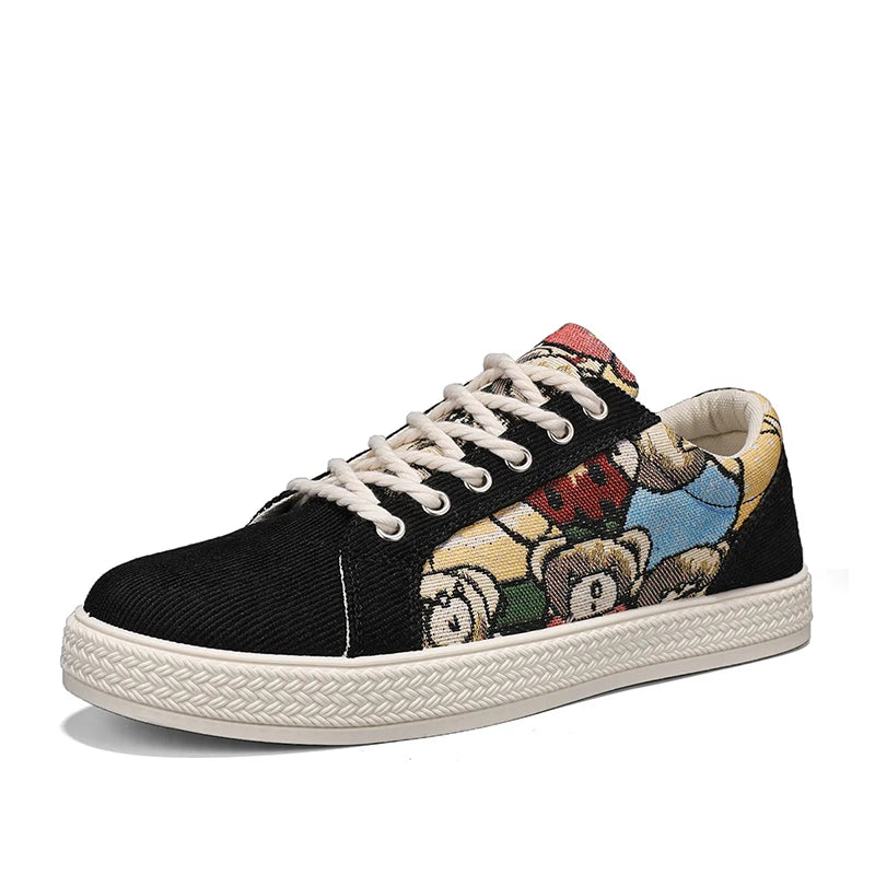 Zapatos informales de tela para hombre, zapatos para caminar al aire libre, ligeros y transpirables, para primavera y verano, zapatos planos cómodos y a la moda para jóvenes
