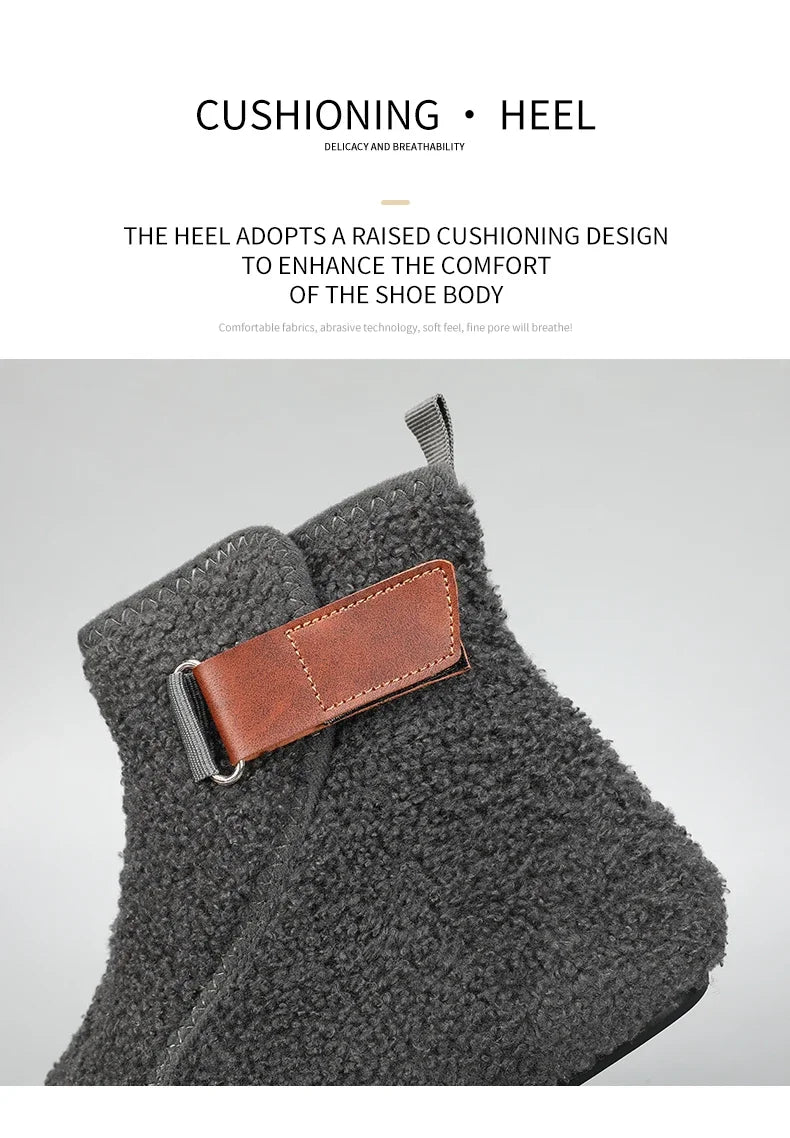 YRZL, zapatos de algodón de invierno, botines para hombre, zapatillas ligeras sin cordones cálidas, mocasines de algodón de felpa para interiores, zapatos cálidos de invierno para hombre