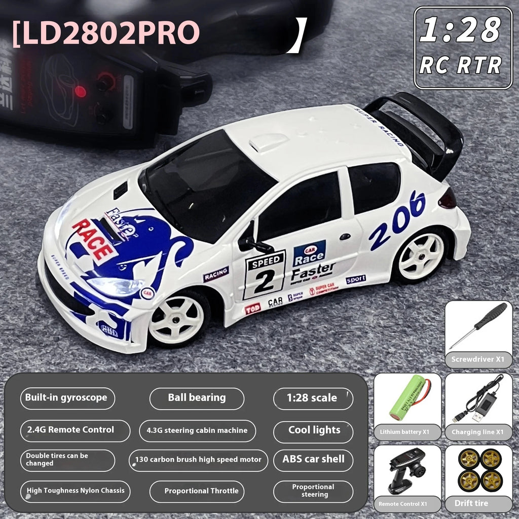 LDRC RC Drift Car 2801PRO 2802PRO 2803PRO 2804PRO 1/28 4WD con giroscopio totalmente proporcional acelerador y dirección coche Juguetes