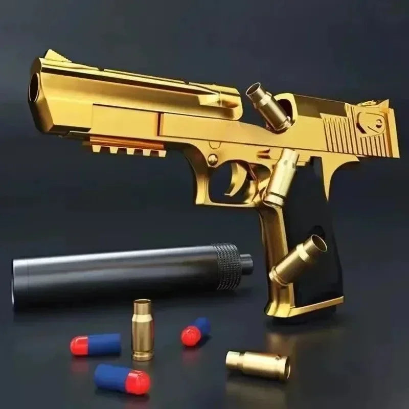 Pistola de juguete educativa 5S1, pistola de juguete con expulsión de cartuchos, pistola de balas blandas de espuma para niños, adultos, pistola de Airsoft, regalo de cumpleaños para niños