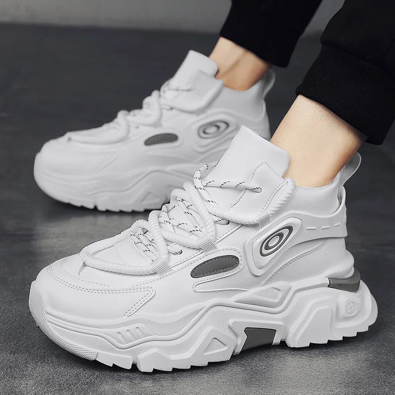 Zapatos informales de suela gruesa para hombre, zapatillas deportivas antideslizantes de suela blanda para las cuatro estaciones, zapatos deportivos Joker juveniles a la moda