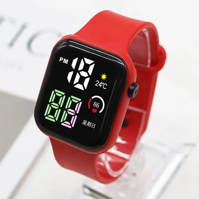 Reloj Deportivo Digital LED Luminoso para Niños
