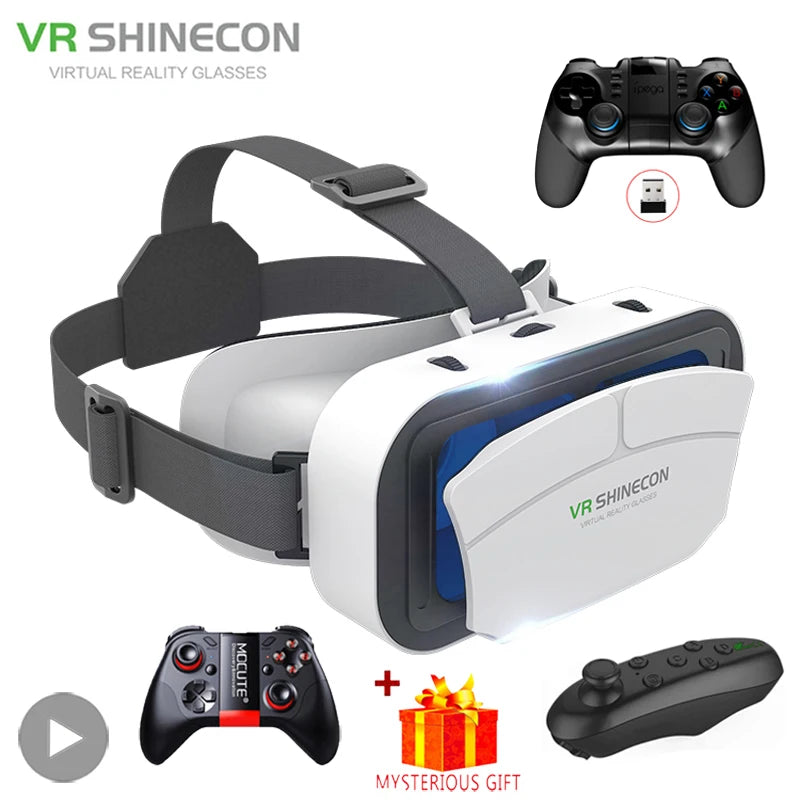 Viar 3D gafas de realidad Virtual VR auriculares casco dispositivos lentes gafas inteligentes para teléfono inteligente Realidade juego móvil Hedset