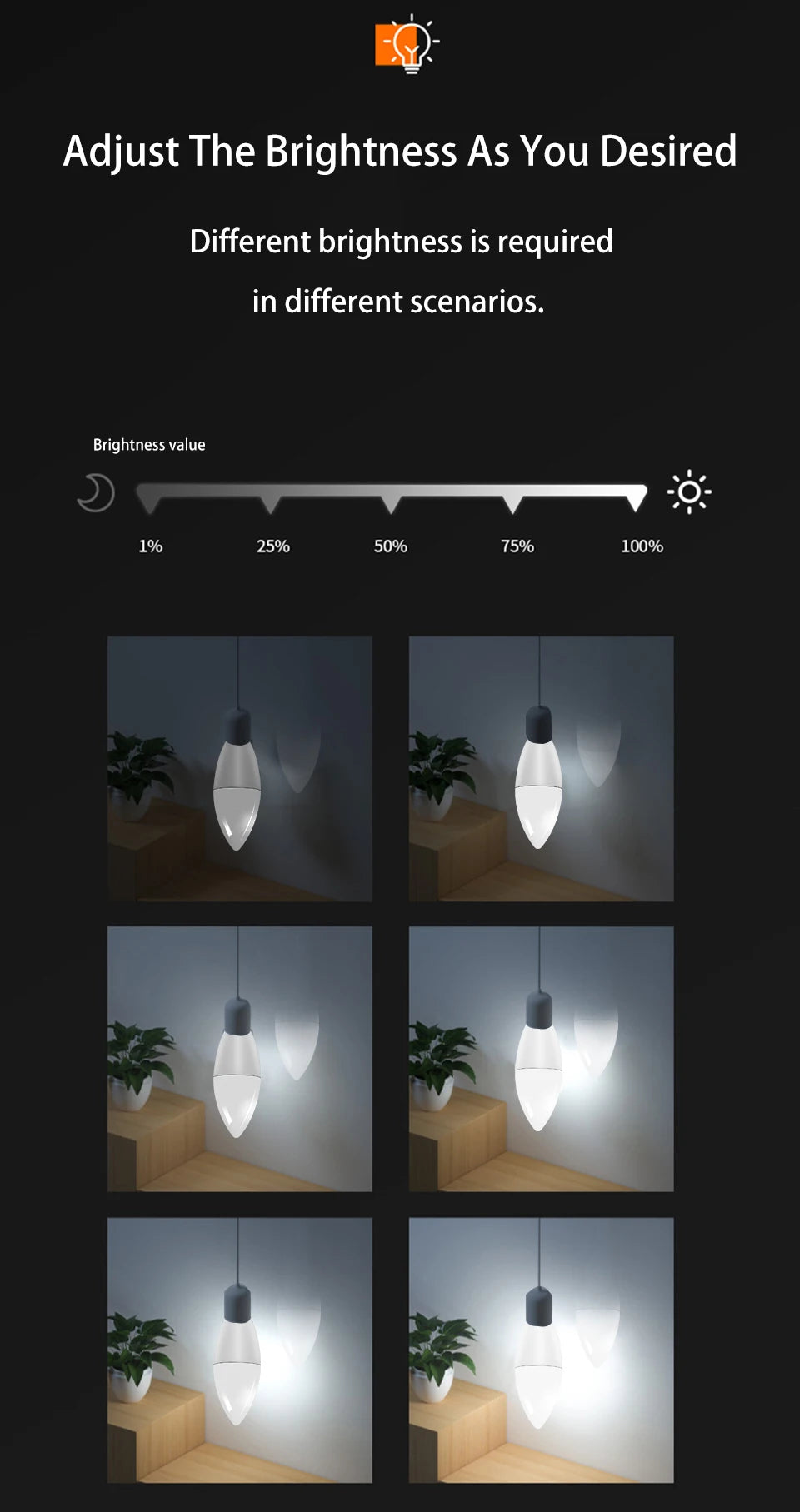 Bombilla LED Inteligente Tuya WiFi RGB Regulable