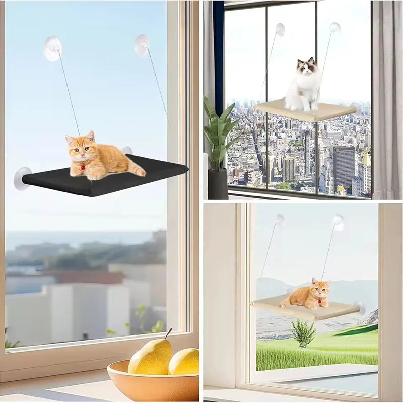 Hamaca Colgante para Gatos con Ventosa — Cama de Ventana