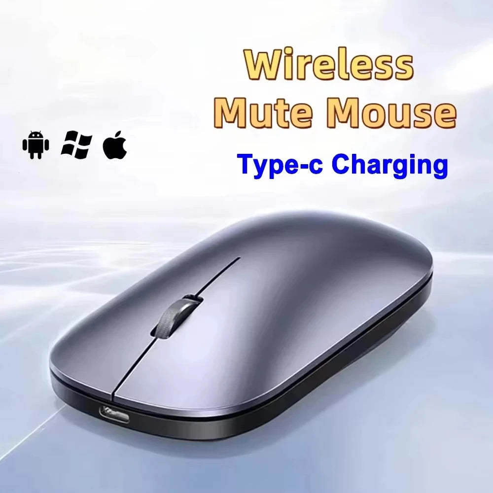 Ratón Inalámbrico Bluetooth Lenovo 2.4G de Modo Dual con Carga Tipo-C, Silencioso, Ergonómico, Portátil, para Oficina, Juegos y Uso Universal
