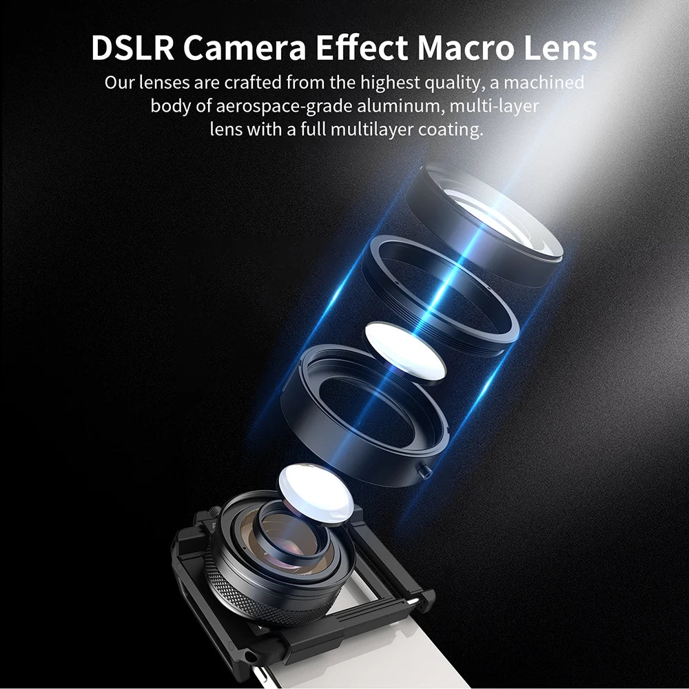 Lente Macro HD 10-20X para Teléfonos Inteligentes y Fotografía