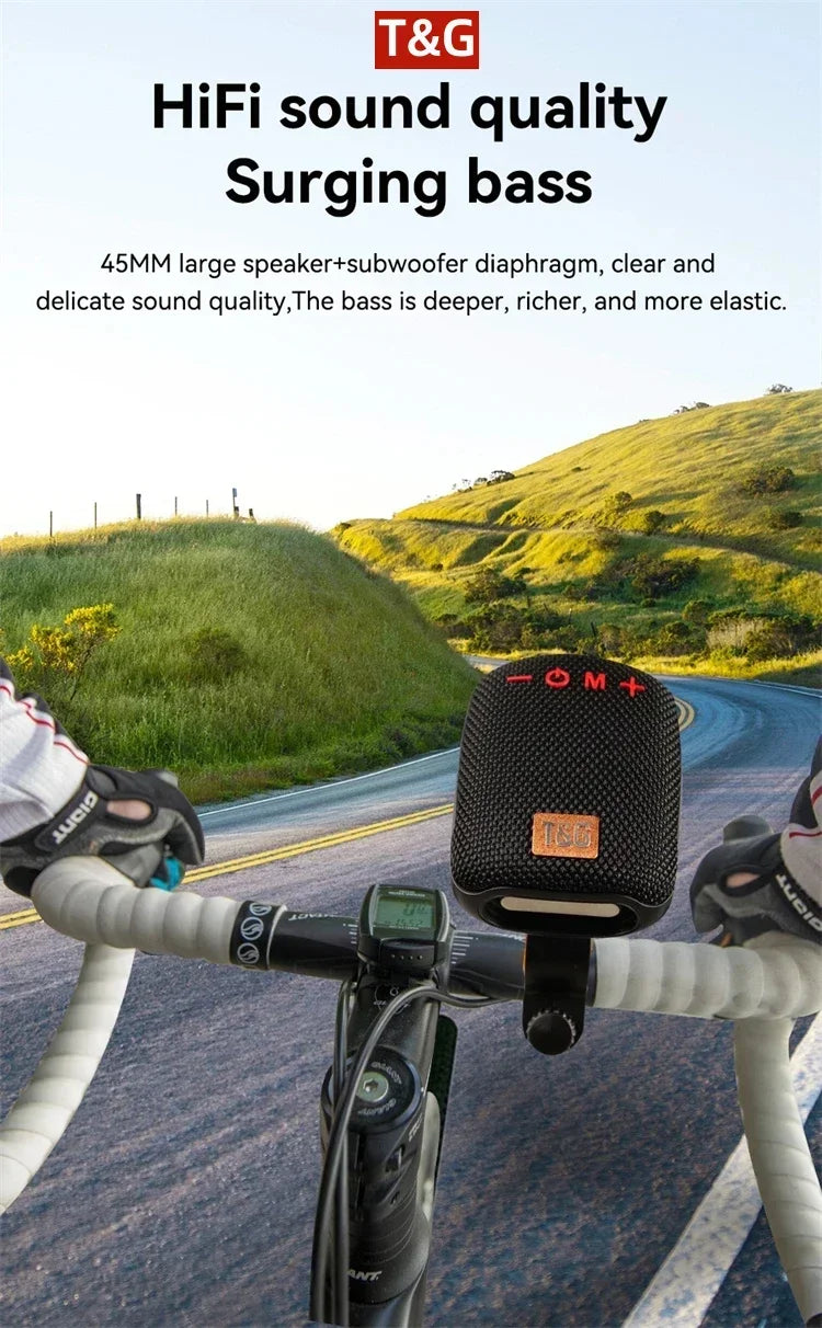 Bicicleta al aire libre TG392 Bluetooth caixa de som caja de sonido inalámbrica portátil TWS altavoz de manillar Subwoofer impermeable para Scooter