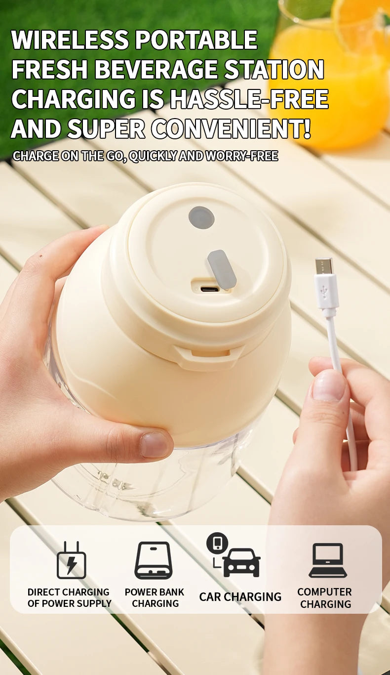 Exprimidor Eléctrico Recargable 800ml para Batidos