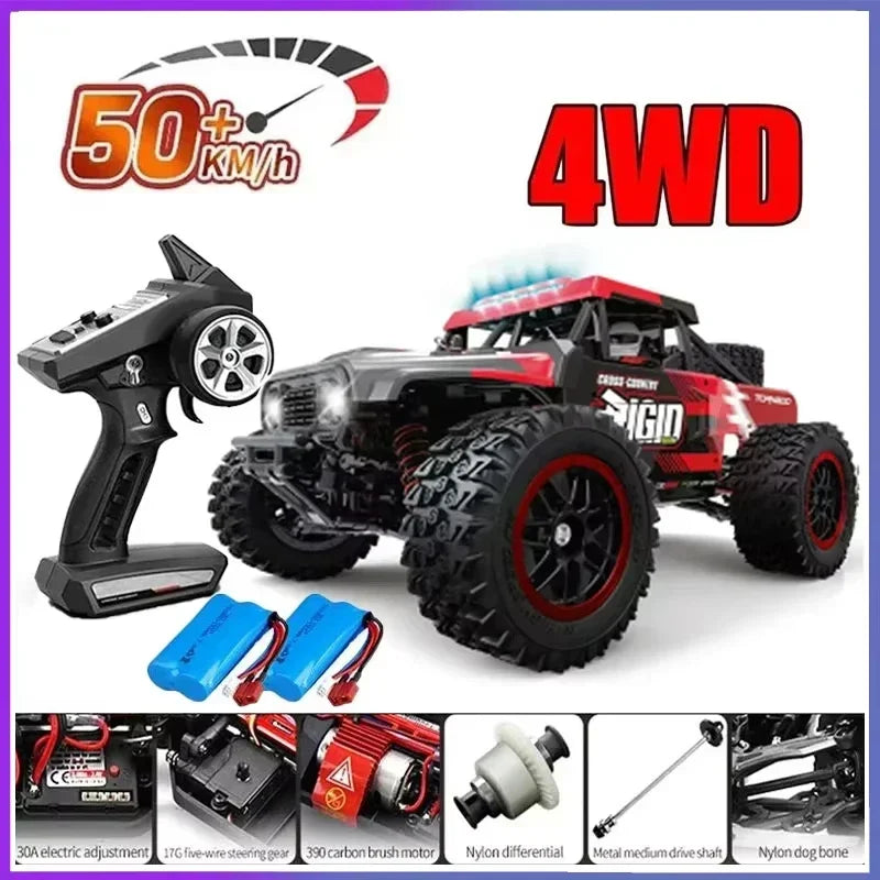 JJRC -Q130 sin escobillas de alta velocidad 70 KM/H4X4 todoterreno 2,4G 4WD Control remoto RC coche 4WD Racing Monster Racing Boy juguete para regalo 1:16