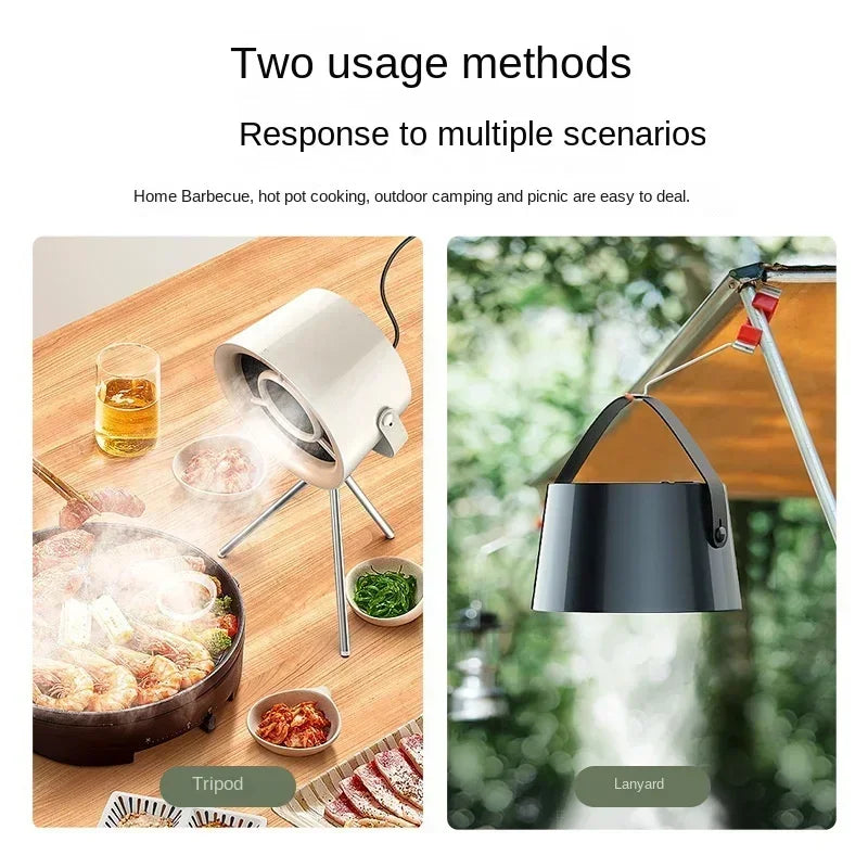 Nuevo Campanas extractoras de escritorio USB, extractor portátil alimentado por USB, Extractor de capó de cocina pequeño, campana extractora de succión grande para barbacoa