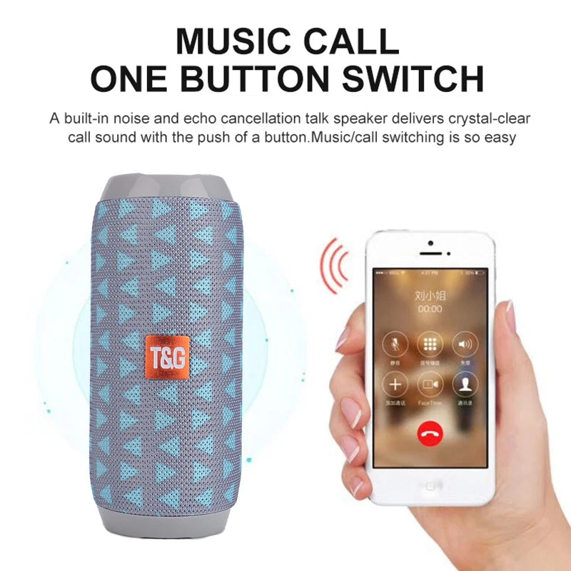 Altavoz inalámbrico portátil Caixa De Som Bluetooth caja De sonido De música Bluetooth para Subwoofer Radio FM Bocina acústica manos libres Hifi