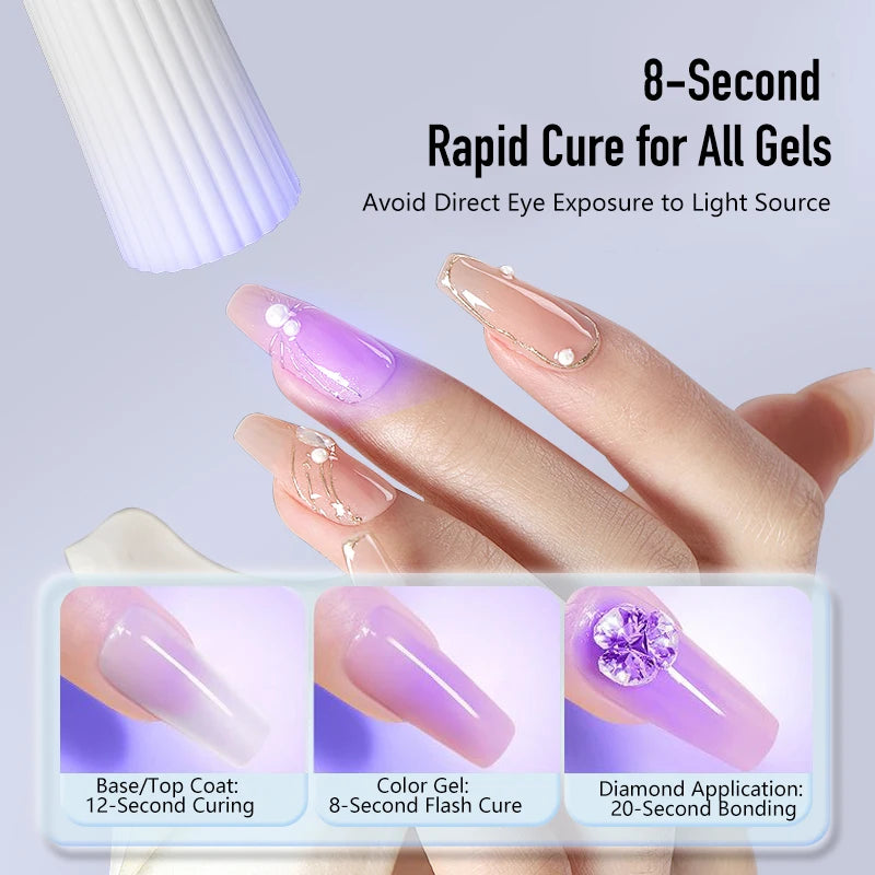 Mini lámpara LED UV para uñas, para secar esmalte de uñas en Gel, secador de uñas de mano, pegamento adhesivo de Gel UV, luz de curado, herramientas de manicura para decoración de uñas